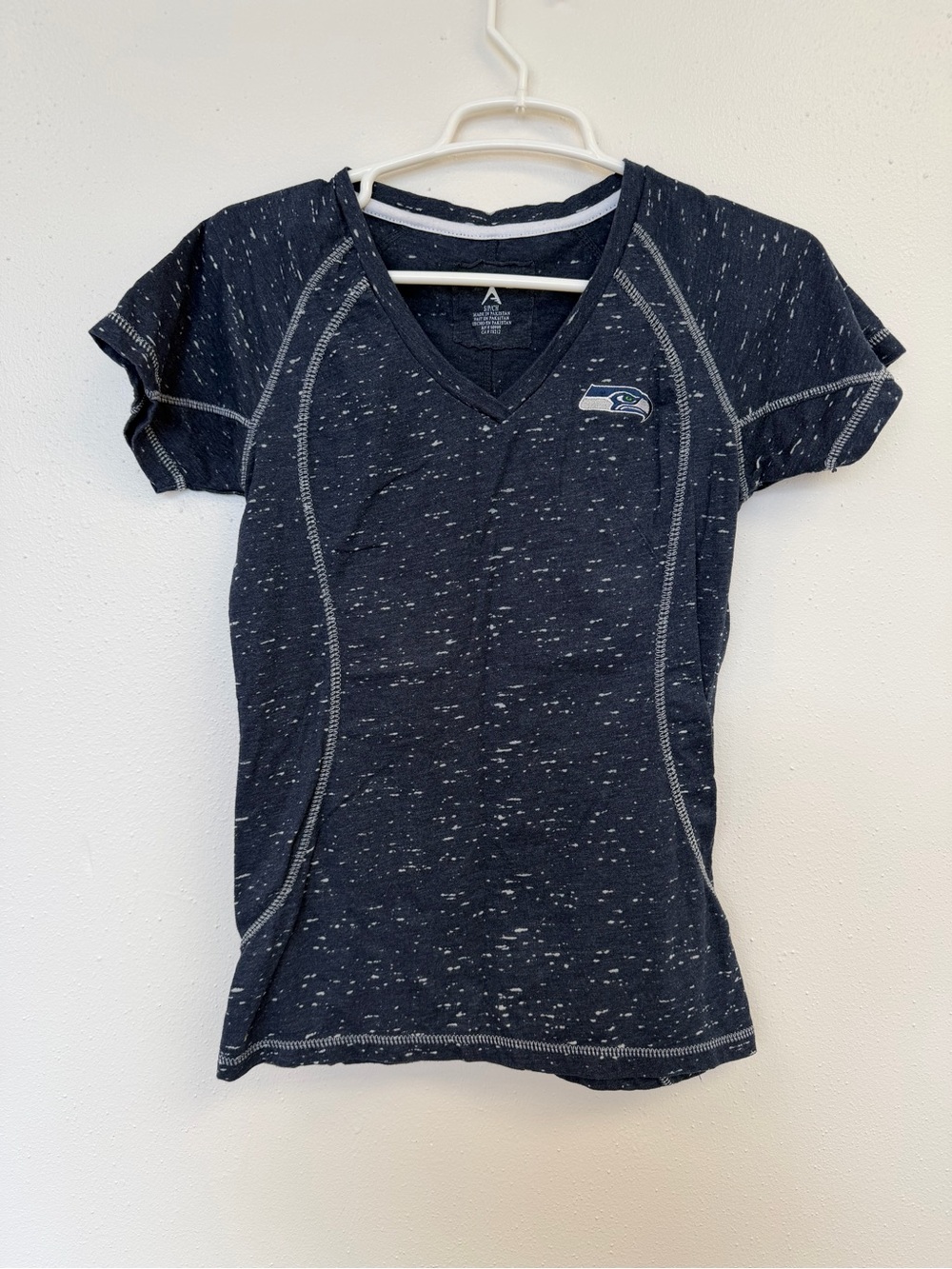 Antigua Women’s Navy Heather V-Neck Short Sleeve Tee